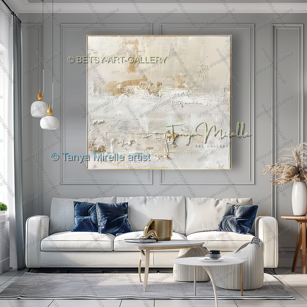 Light & Texture Abstract – Large Expressive Canvas Wall Art