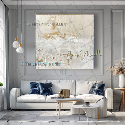 Light & Texture Abstract – Large Expressive Canvas Wall Art
