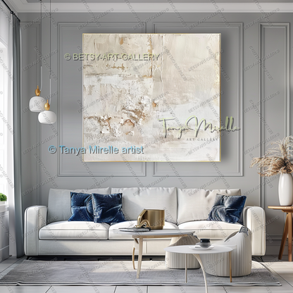 Light & Texture Abstract – Large Expressive Canvas Wall Art