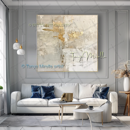 Contemporary Gold Texture - Minimalist Painting for Modern Homes
