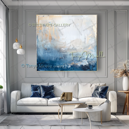 Urban Blue Abstract – Large Modern Wall Art Decor