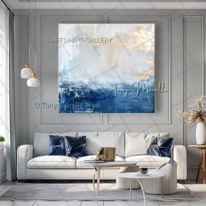 Urban Blue Abstract – Large Modern Wall Art Decor