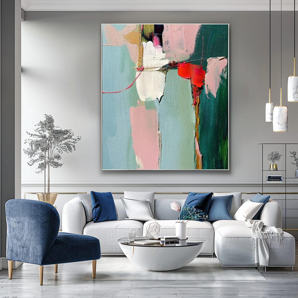 EXTRA LARGE Peinture à l’huile d’empâtement sur toile / Pas de cadre