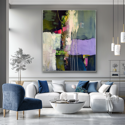 EXTRA LARGE Peinture à l’huile d’empâtement sur toile / Pas de cadre