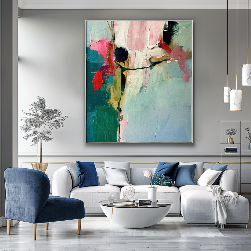 EXTRA LARGE Peinture à l’huile d’empâtement sur toile / Pas de cadre