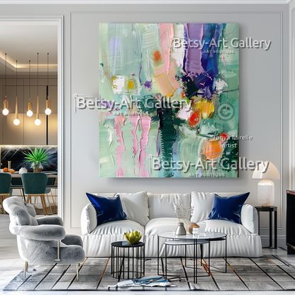 Minimalist Tranquil Abstract Canvas  – Textured Modern Painting #122