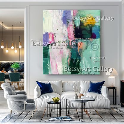 Minimalist Tranquil Abstract Canvas  – Textured Modern Painting #122