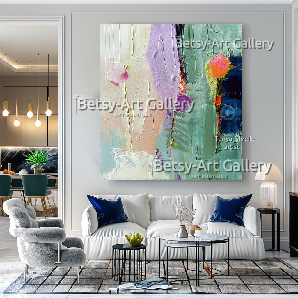 Minimalist Tranquil Abstract Canvas  – Textured Modern Painting #122