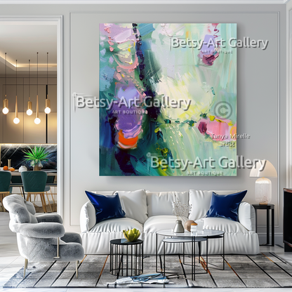 Minimalist Tranquil Abstract Canvas  – Textured Modern Painting #122