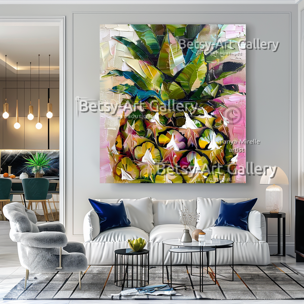 EXTRA LARGE Peinture à l’huile d’empâtement sur toile / Pas de cadre