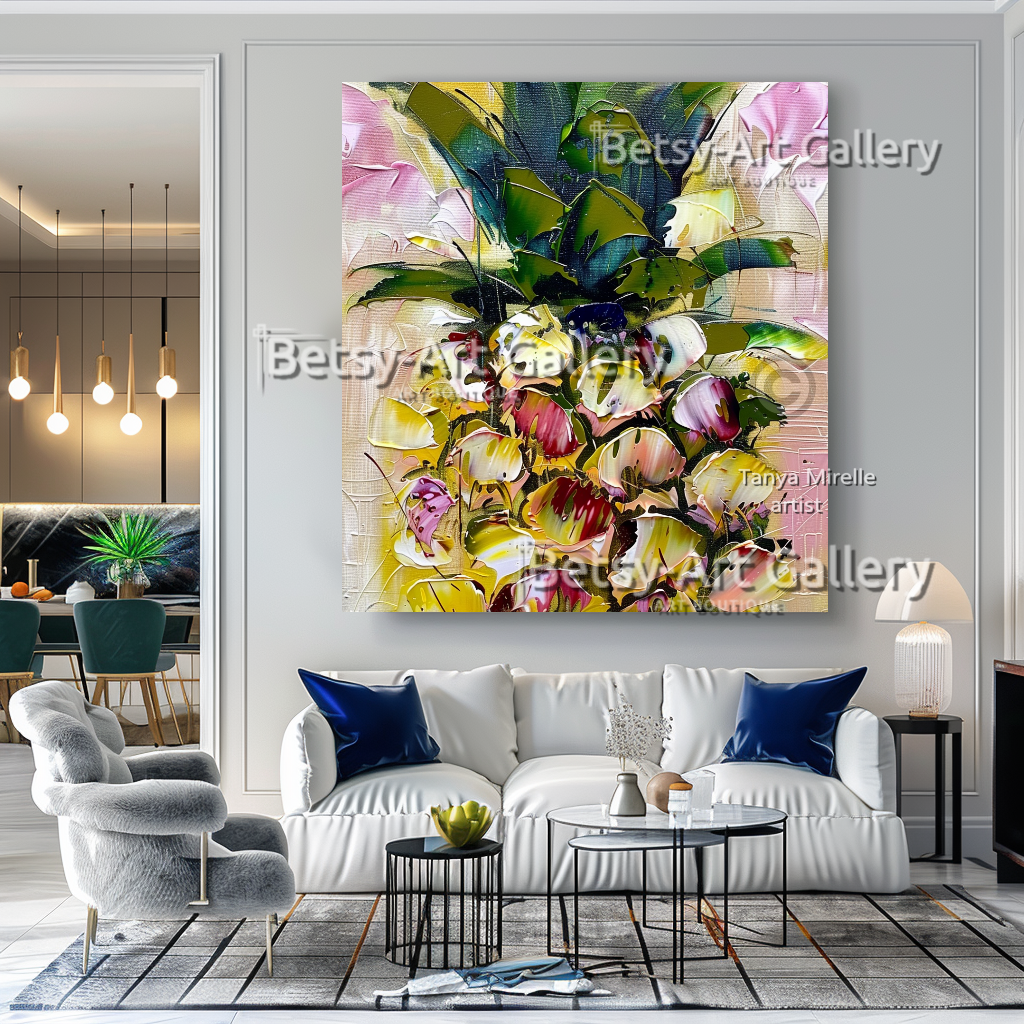 EXTRA LARGE Peinture à l’huile d’empâtement sur toile / Pas de cadre