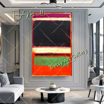 EXTRA LARGE Peinture à l’huile d’empâtement floral sur toile / Pas de cadre