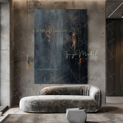 Copper Frequency - Gallery Canvas Statement Piece