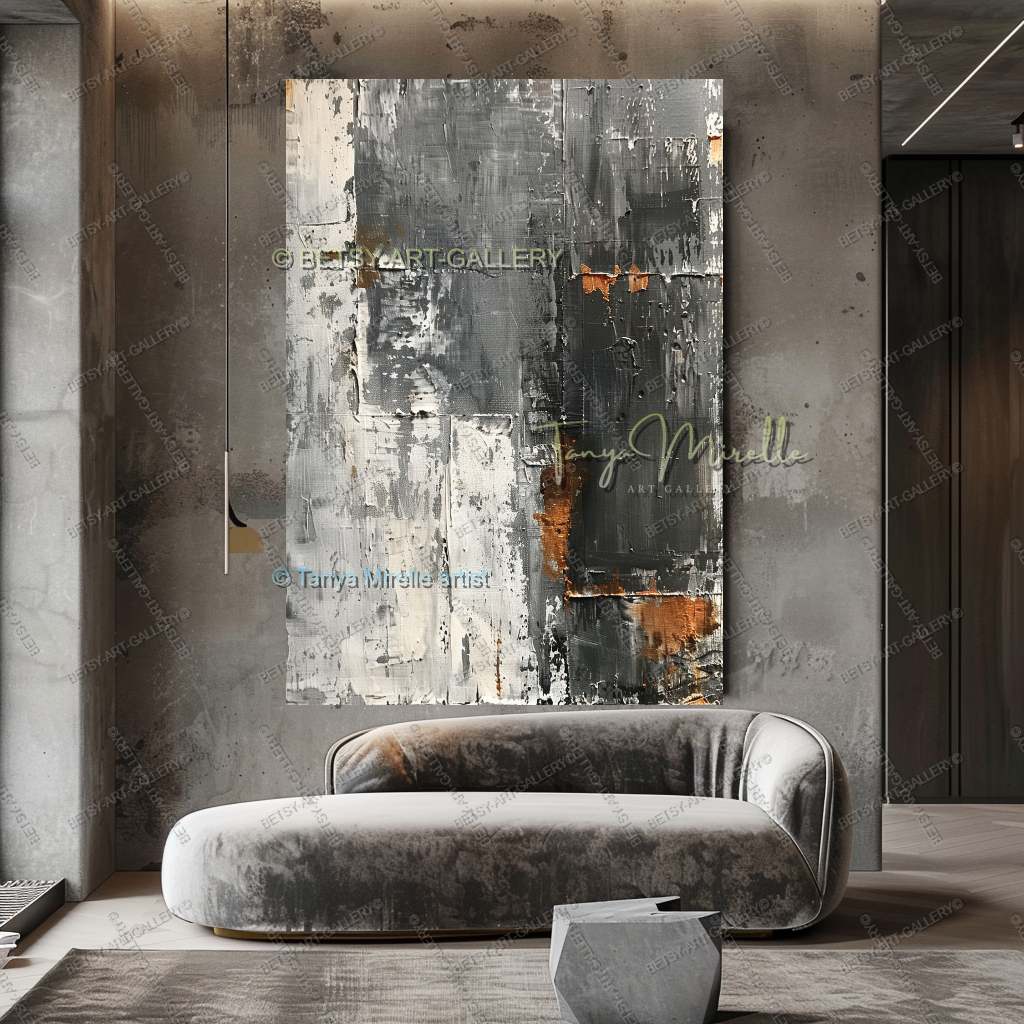 Structural Rhythm - Industrial Sophistication Abstract Wall Art