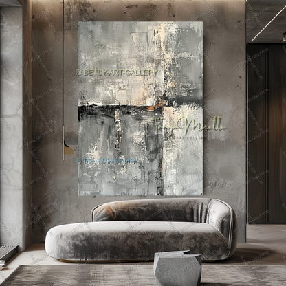 Structural Rhythm - Industrial Sophistication Abstract Wall Art