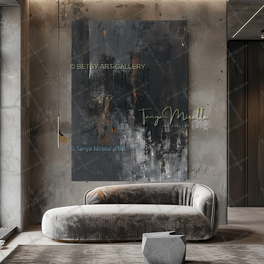 Industrial Flow - Masculine luxury Lofts Abstract Artwork