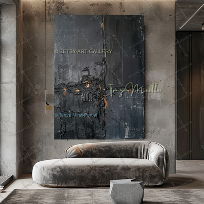 Industrial Flow - Masculine luxury Lofts Abstract Artwork