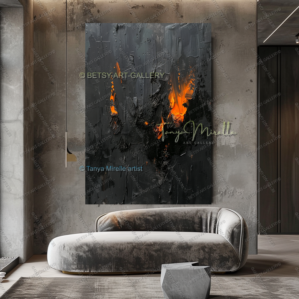 Copper Structure - Luxury Interior Abstract Artwork