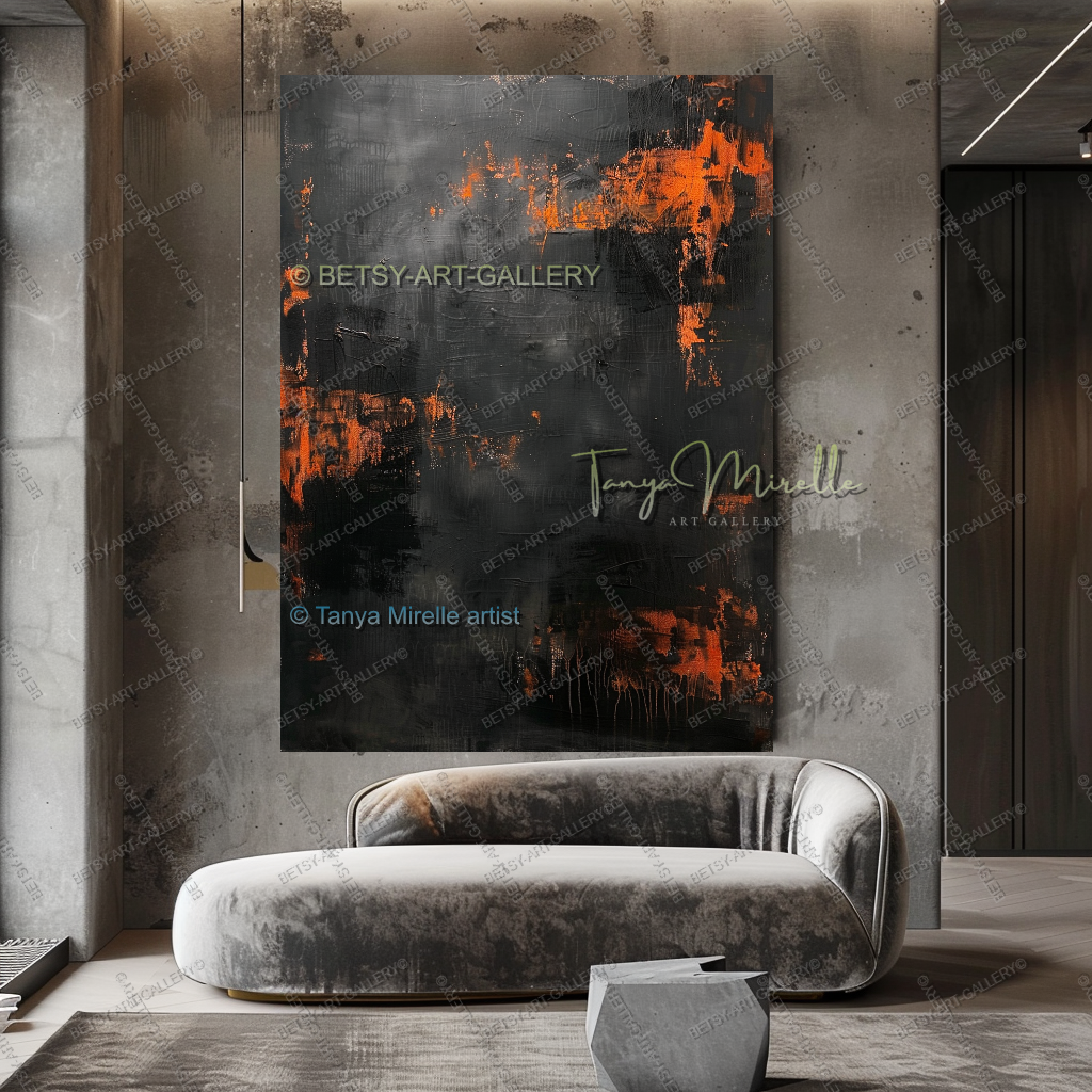 Copper Structure - Luxury Interior Abstract Artwork