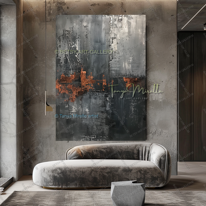 Steel and Copper - Luxury Lofts Masculine Interiors Artwork