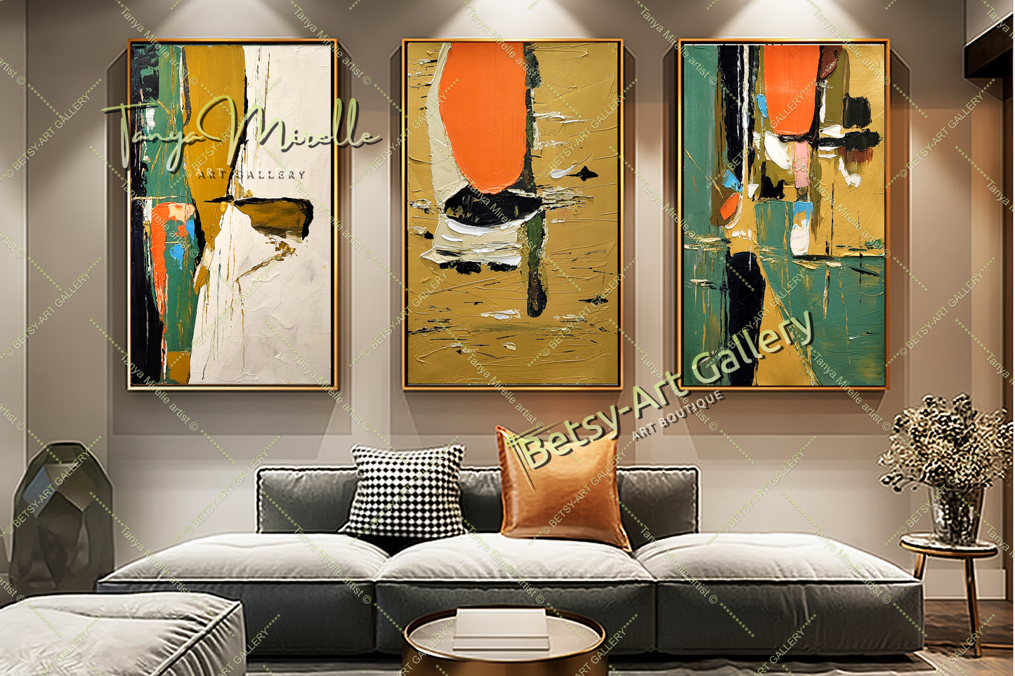 {{ product.title }} canvas artwork by Tanya Mirelle – modern wall decor – original artwork for home, living room, office, or gallery