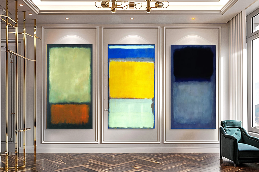 Mark Rothko Art - Large Green Abstract Oil Painting on Canvas – Large – Oil on Canvas – {{ product.title }} canvas artwork by Tanya Mirelle – modern wall decor – original artwork for home, living room, office, or gallery – original artwork by BETSY-ART GALLERY