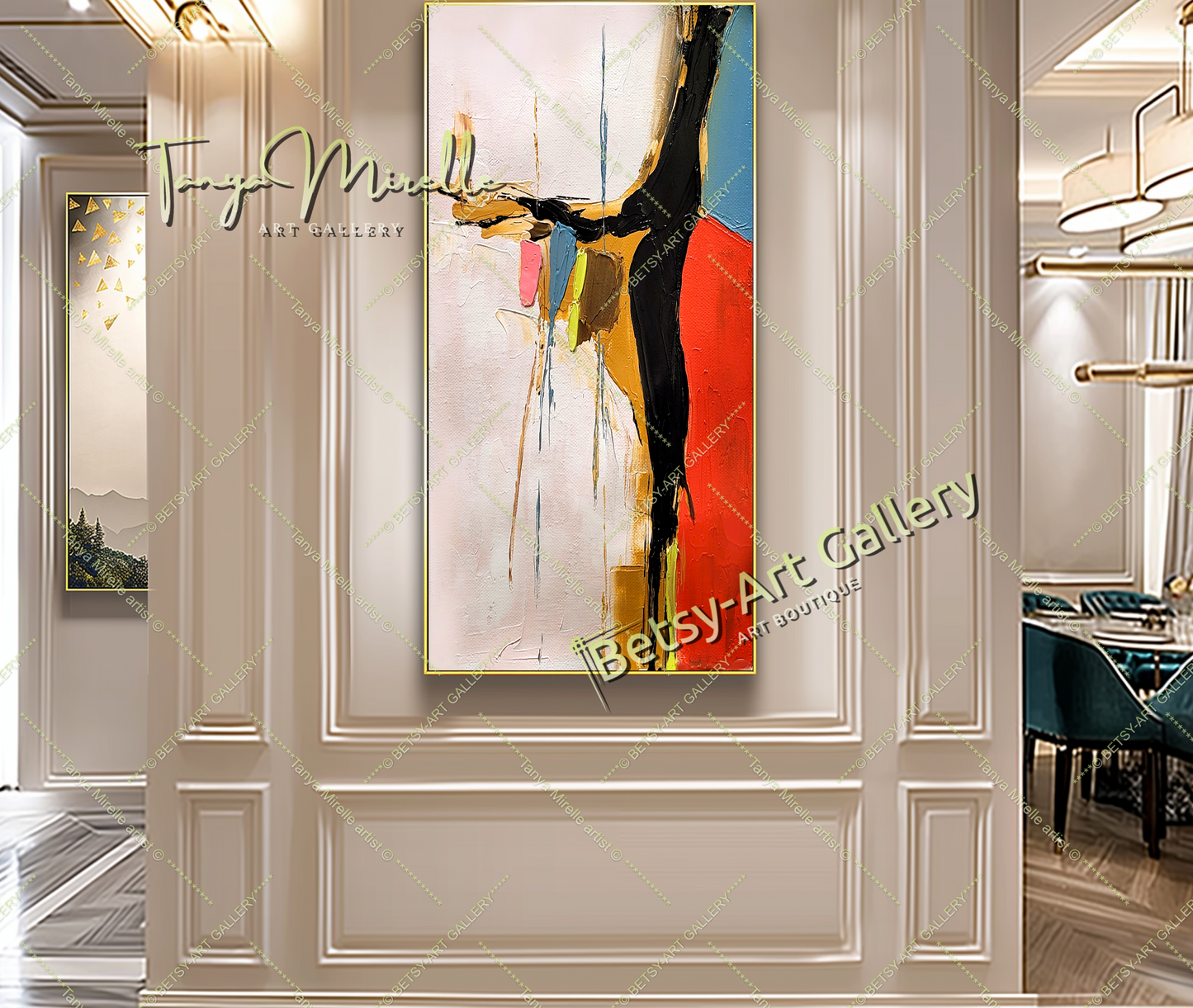 {{ product.title }} canvas artwork by Tanya Mirelle – modern wall decor – original artwork for home, living room, office, or gallery