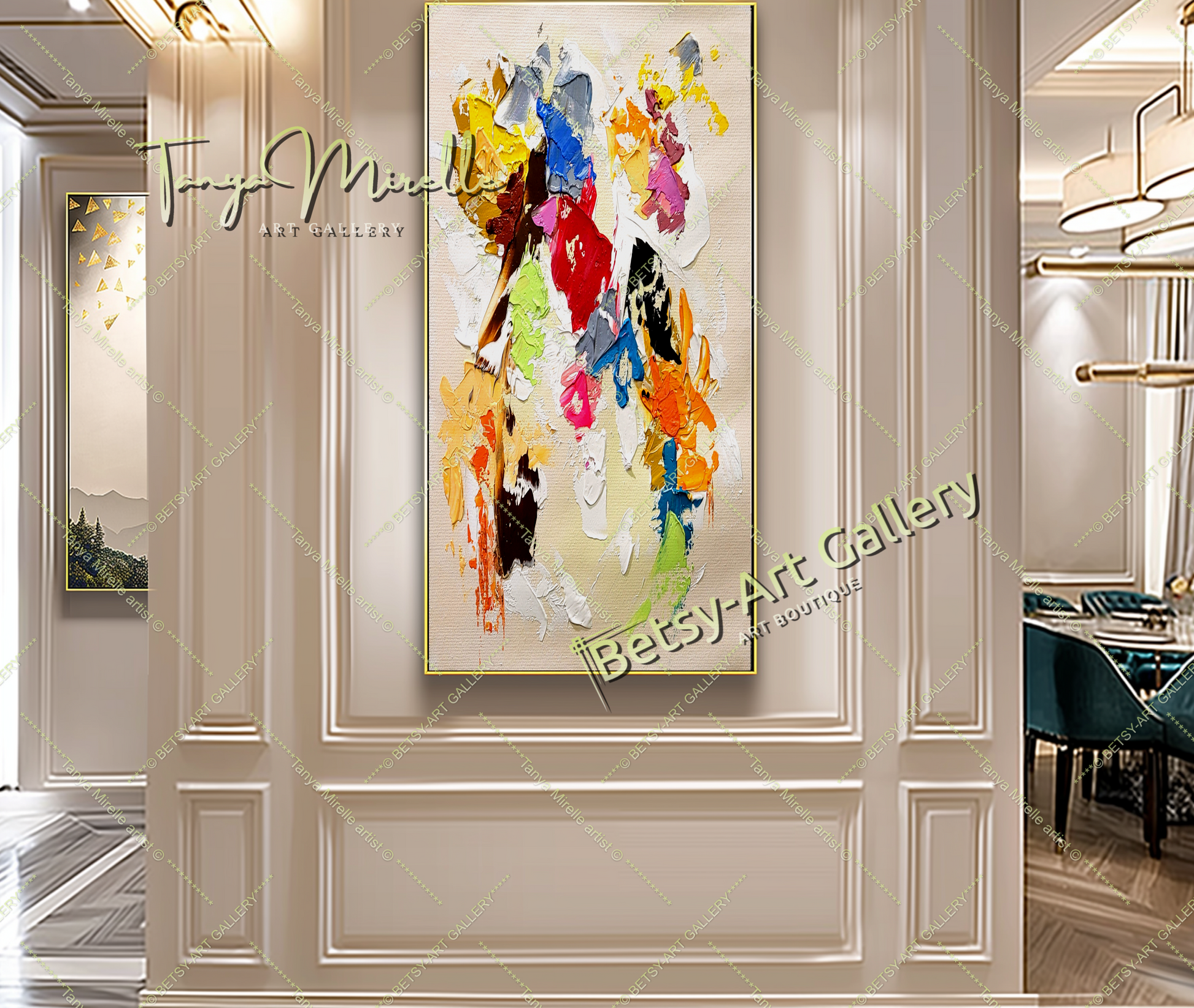 {{ product.title }} canvas artwork by Tanya Mirelle – modern wall decor – original artwork for home, living room, office, or gallery