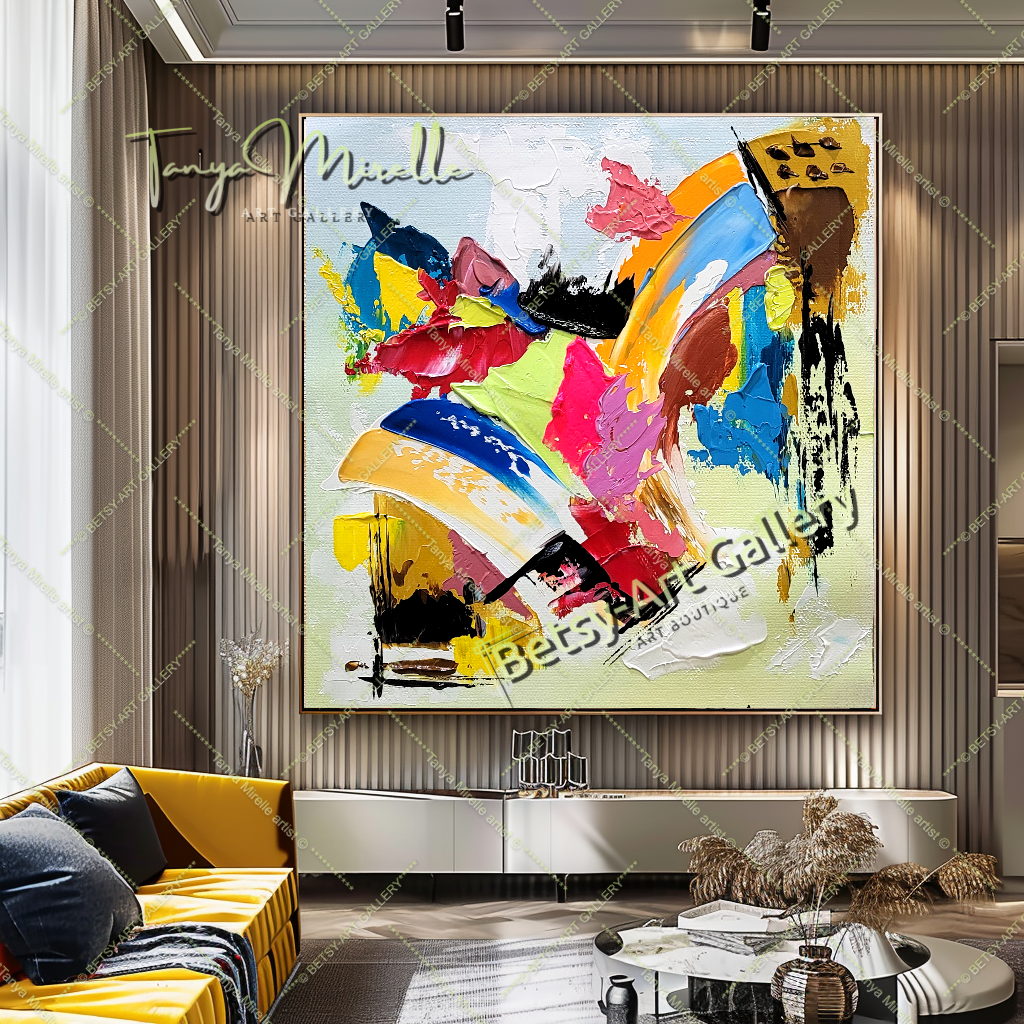 {{ product.title }} canvas artwork by Tanya Mirelle – modern wall decor – original artwork for home, living room, office, or gallery