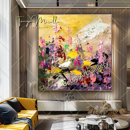 EXTRA LARGE Peinture à l’huile d’empâtement sur toile / Pas de cadre