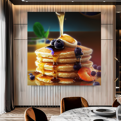 Berry Pancake Wall Art Print {{ shop_name }}Prints berry pancake art breakfast wall decor brunch cafe decor canvas print canvas wall art dining room wall decor food photography print giclée prints gourmet food art kitchen wall art large canvas print large wall art Large Wall Art Decor Living Room Art modern art print modern kitchen decor pancake wall art print on canvas ready to hang canvas restaurant wall art rustic kitchen art still life food photography stretched canvas art wall art prints