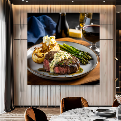 Steak and Fries Wall Art Print {{ shop_name }}Prints canvas print canvas wall art culinary wall decor dining room wall art food photography print giclée prints gourmet food art kitchen wall decor large canvas print large wall art Large Wall Art Decor Living Room Art meat lover gift modern art print modern kitchen decor print on canvas ready to hang canvas restaurant wall art rustic food art steak and fries art steak wall art steakhouse decor stretched canvas art wall art prints