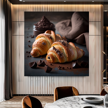 Golden Croissant Wall Art Print {{ shop_name }}Prints bakery art print cafe wall decor canvas print canvas wall art coffee shop decor croissant wall art dining room wall art food photography art french pastry art giclée prints kitchen wall decor large canvas print large wall art Large Wall Art Decor Living Room Art luxury food art modern art print modern kitchen decor print on canvas ready to hang canvas restaurant wall art rustic kitchen art still life photography stretched canvas art wall art prints