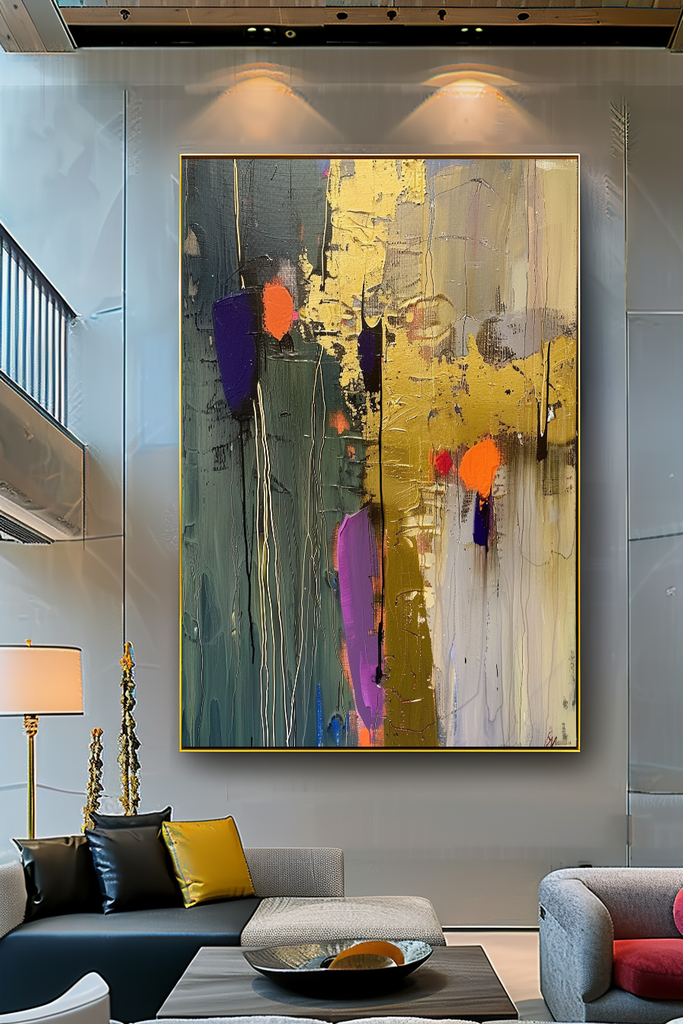 Terra Colors Abstract Impasto Oil Painting on Canvas - Modern Colorful Wall Art – Large – Oil on Canvas – {{ product.title }} canvas artwork by Tanya Mirelle – modern wall decor – original artwork for home, living room, office, or gallery – original artwork by BETSY-ART GALLERY