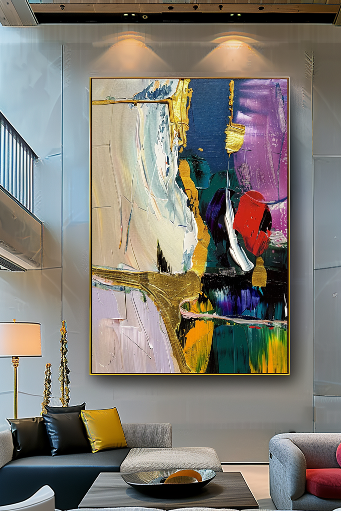 Abstract Impasto Oil Painting on Canvas - Vibrant Modern Wall Art for Living room – Large – Oil on Canvas – {{ product.title }} canvas artwork by Tanya Mirelle – modern wall decor – original artwork for home, living room, office, or gallery – original artwork by BETSY-ART GALLERY