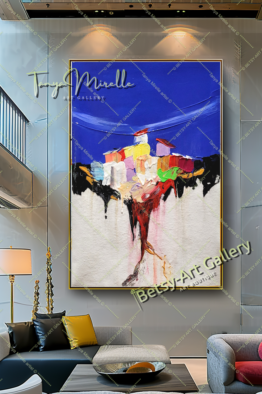 {{ product.title }} canvas artwork by Tanya Mirelle – modern wall decor – original artwork for home, living room, office, or gallery