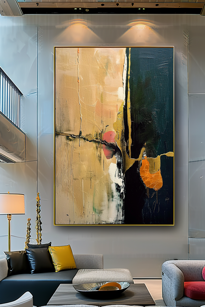 EXTRA LARGE Peinture à l’huile d’empâtement sur toile / Pas de cadre