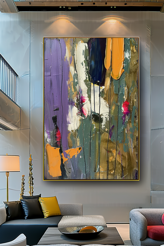 Terra Colors Abstract Impasto Oil Painting on Canvas - Modern Colorful Wall Art – Large – Oil on Canvas – {{ product.title }} canvas artwork by Tanya Mirelle – modern wall decor – original artwork for home, living room, office, or gallery – original artwork by BETSY-ART GALLERY