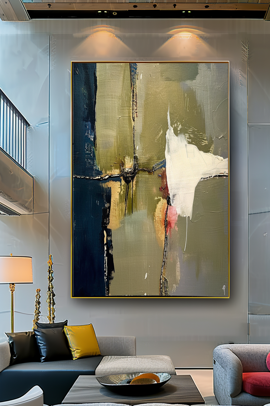 EXTRA LARGE Peinture à l’huile d’empâtement sur toile / Pas de cadre