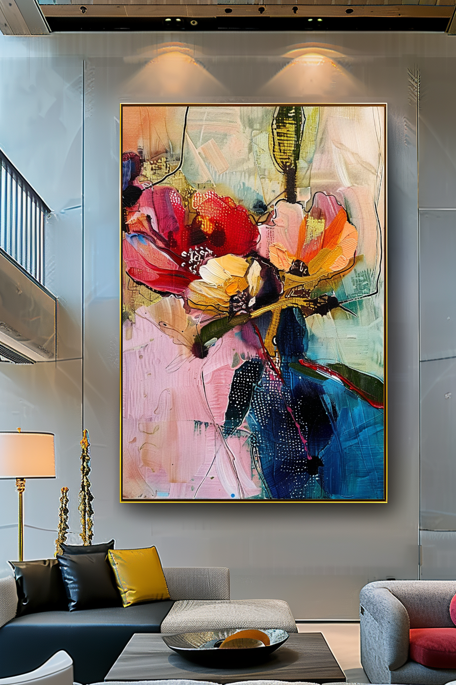 {{ product.title }} canvas artwork by Tanya Mirelle – modern wall decor – original artwork for home, living room, office, or gallery