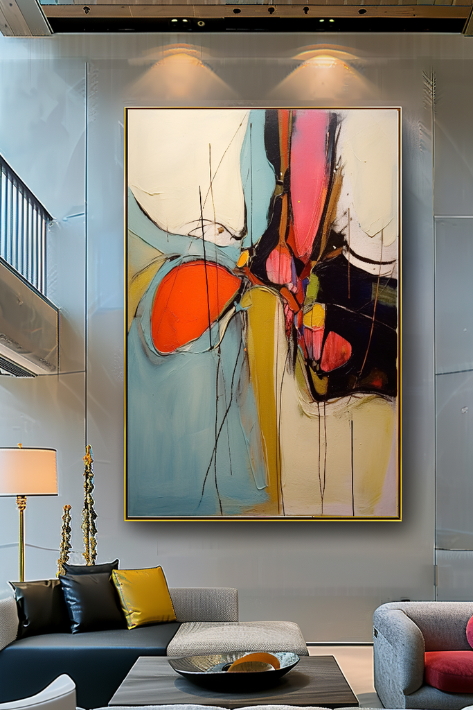 Unique Abstract Impasto Oil Painting on Canvas - Modern Wall Art for Living room – Large – Oil on Canvas – {{ product.title }} canvas artwork by Tanya Mirelle – modern wall decor – original artwork for home, living room, office, or gallery – original artwork by BETSY-ART GALLERY