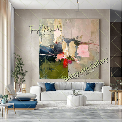 Colorful Abstract Painting – Modern Floral Wall Art #155