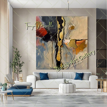 Colorful Impasto Painting – Abstract Modern Wall Art #132