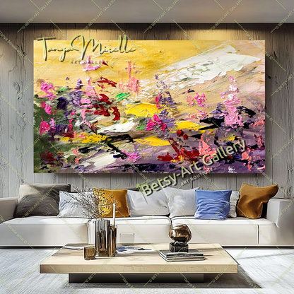 EXTRA LARGE Peinture à l’huile d’empâtement sur toile / Pas de cadre