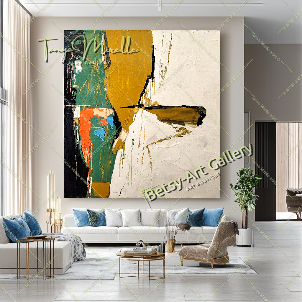 {{ product.title }} canvas artwork by Tanya Mirelle – modern wall decor – original artwork for home, living room, office, or gallery