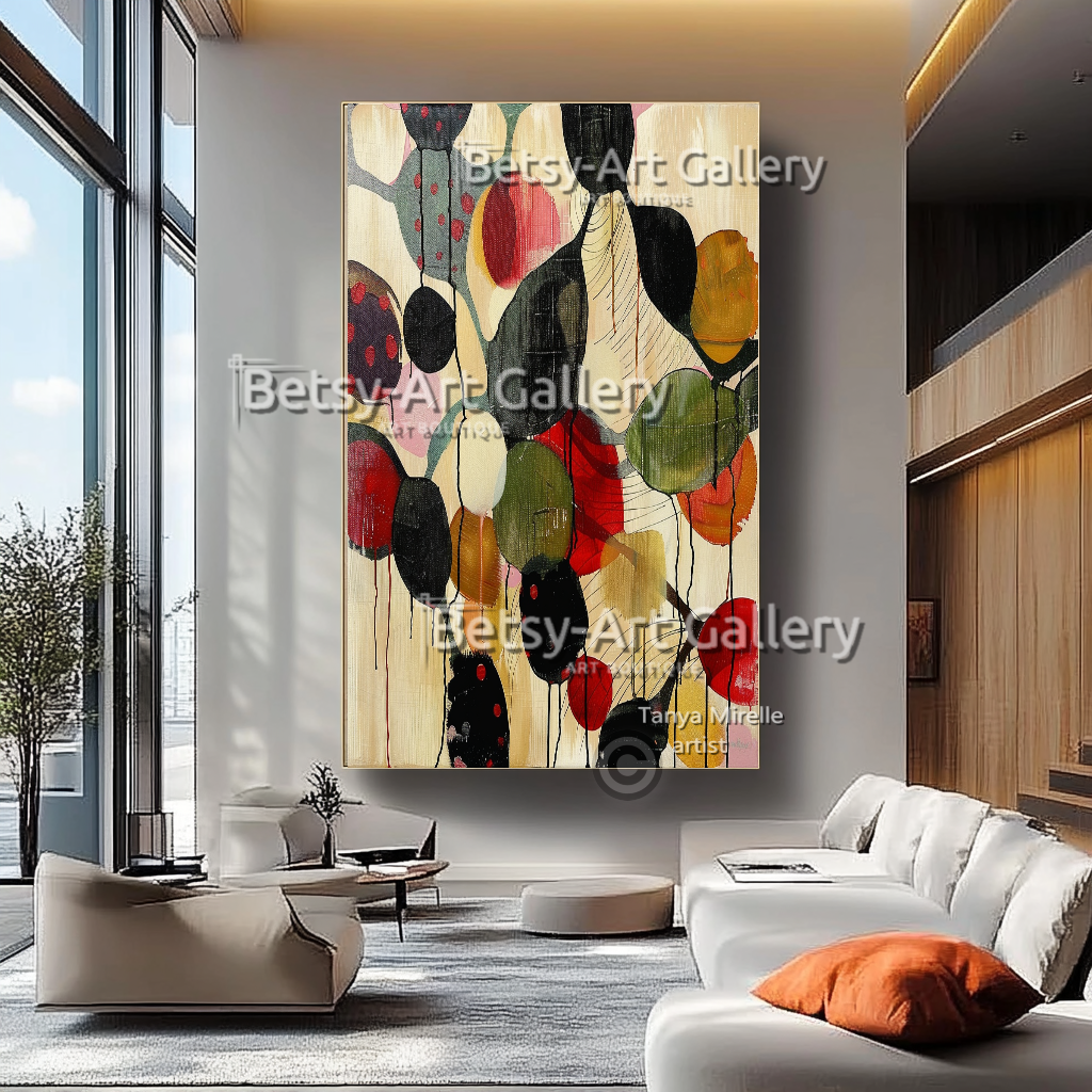 Colorful Bubble Modern Abstract Impasto Oil Painting on Canvas #19