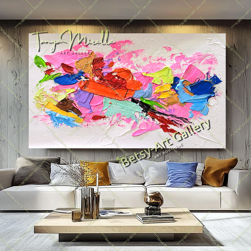 {{ product.title }} canvas artwork by Tanya Mirelle – modern wall decor – original artwork for home, living room, office, or gallery