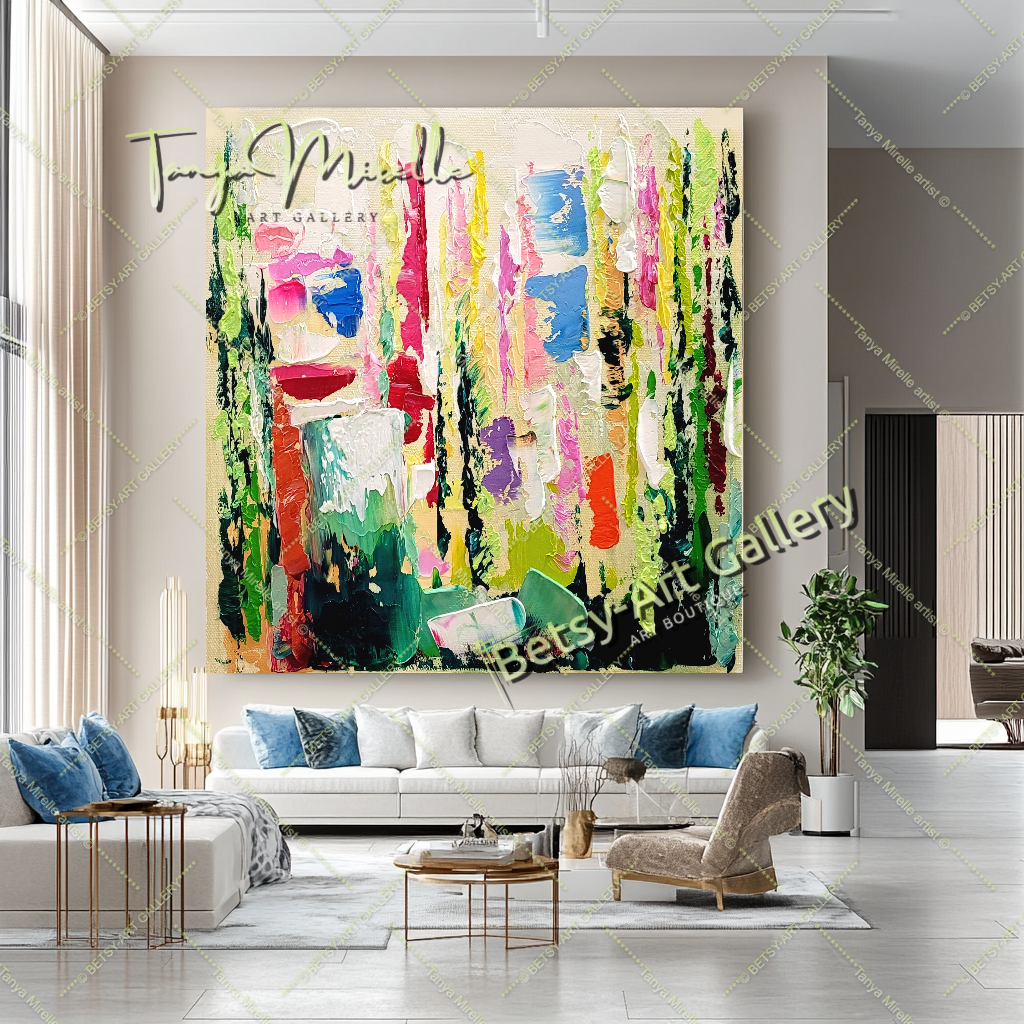 {{ product.title }} canvas artwork by Tanya Mirelle – modern wall decor – original artwork for home, living room, office, or gallery