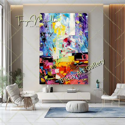 EXTRA LARGE Peinture à l’huile d’empâtement sur toile / Pas de cadre