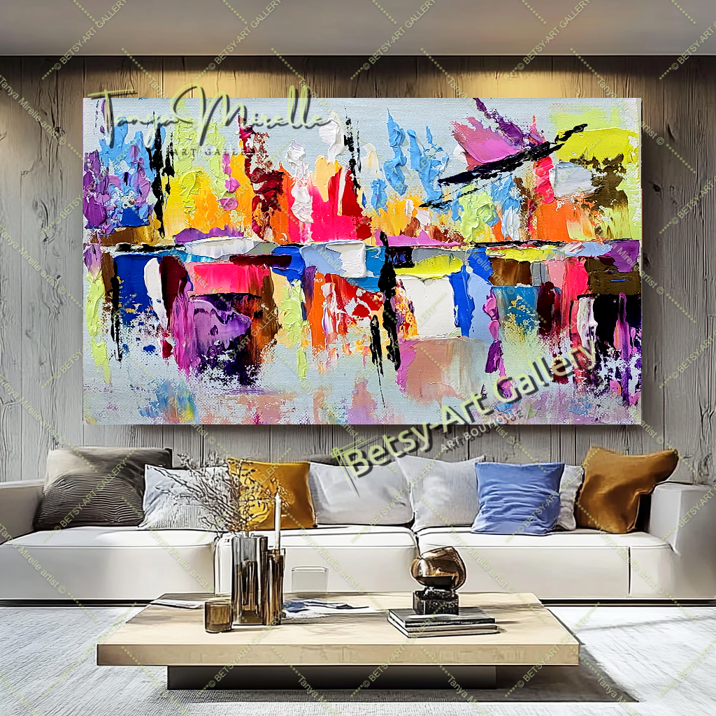 {{ product.title }} canvas artwork by Tanya Mirelle – modern wall decor – original artwork for home, living room, office, or gallery